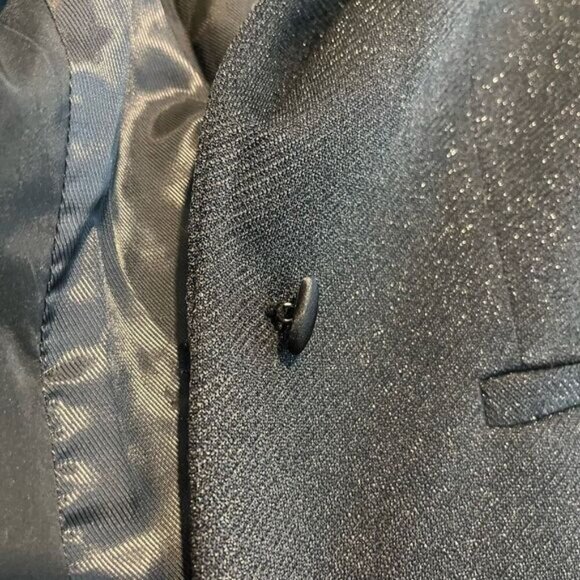 RW & Co. Women's Single-Breasted Stretch Lining Blazer Black Shimmer Size 00 - Picture 13 of 13